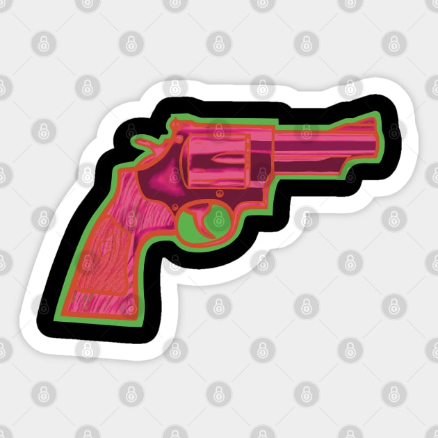 .44 Magnum Revolver Sticker by Art from the Blue Room